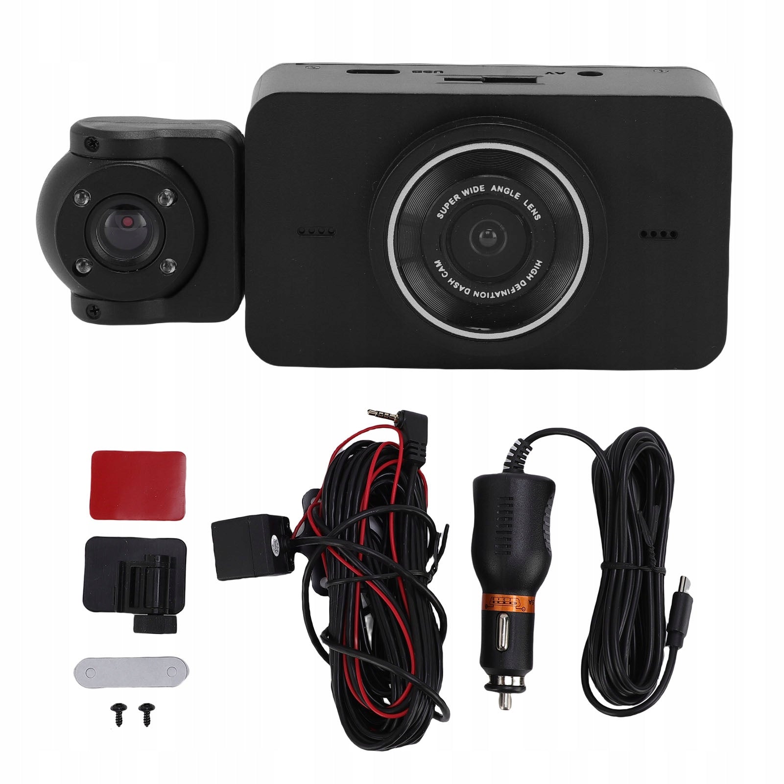 3 Channel Dashboard Camera 1080p 170 Degree Angle ER Model 4728NNFH