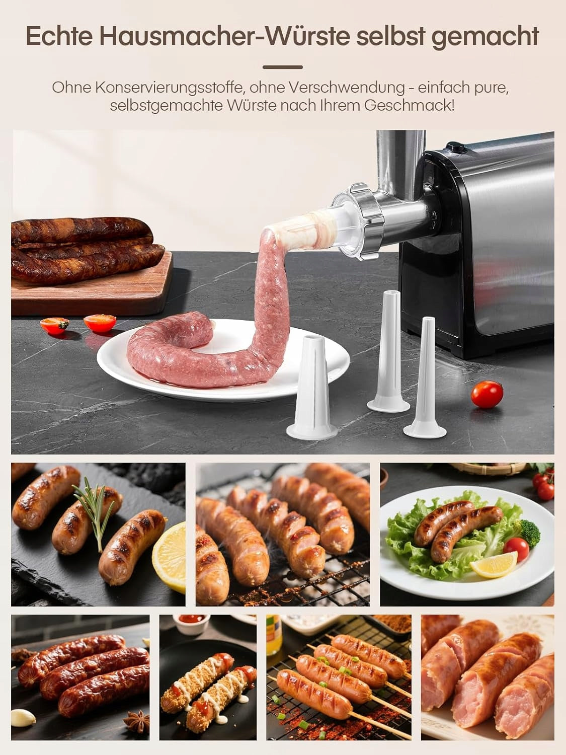 3 IN 1 500W ELECTRIC MEAT GRINDER AKCESORIA Brand no brand