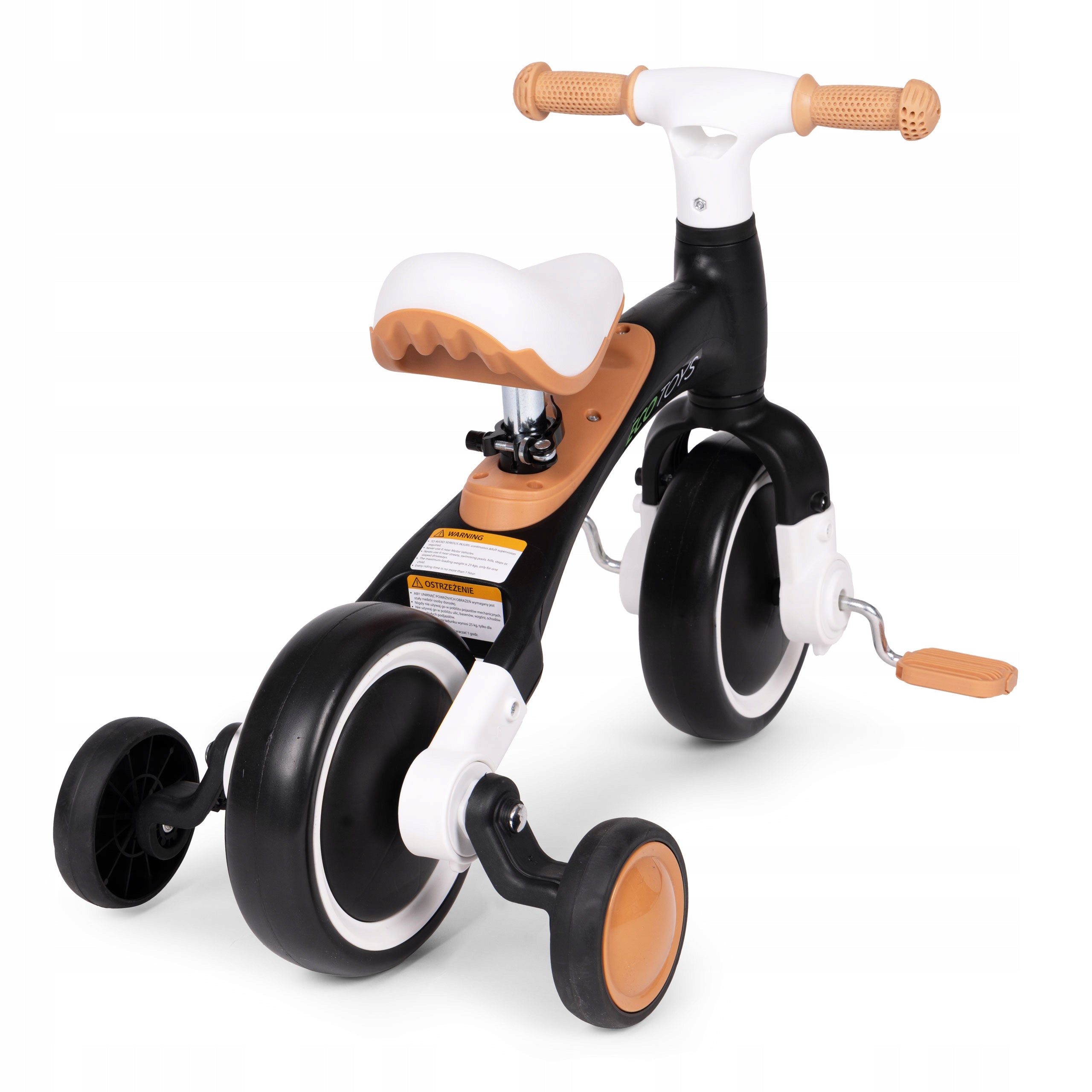 3-IN-1 BLACK BIKE ECOTOYS Color black