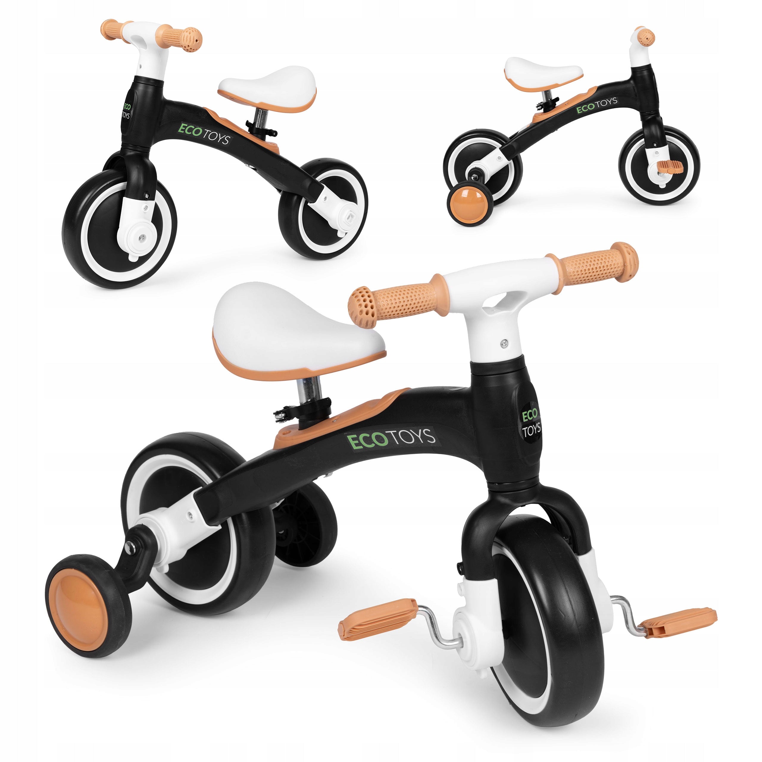 3-IN-1 BLACK BIKE ECOTOYS