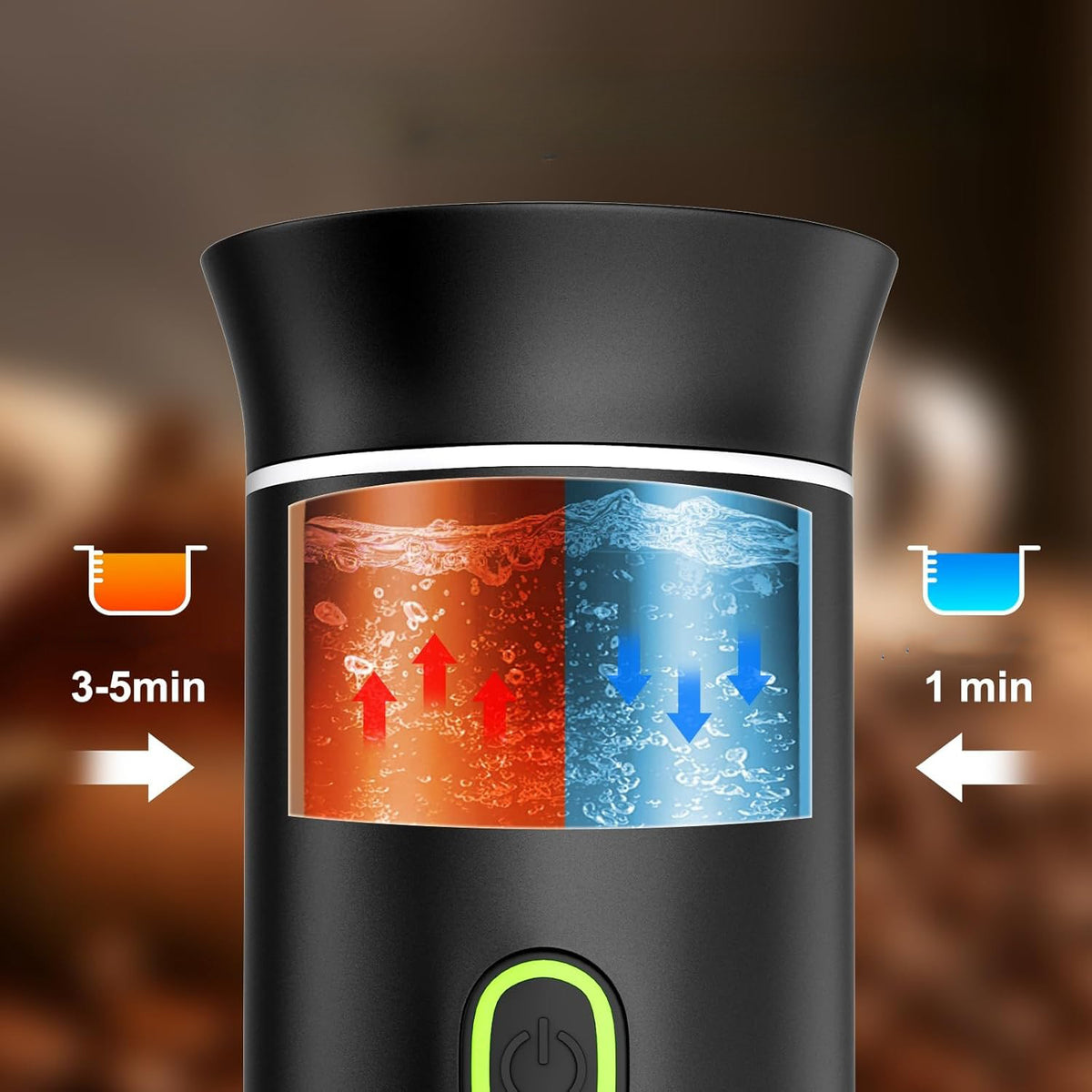 3-IN-1 PORTABLE CAPSULE GROUND COFFEE MACHINE FOR CAR, 7500MAH RECHARGEABLE Manufacturer code PRZENOŚNY EKSPRES DO KAWY NA KAPSUŁKI