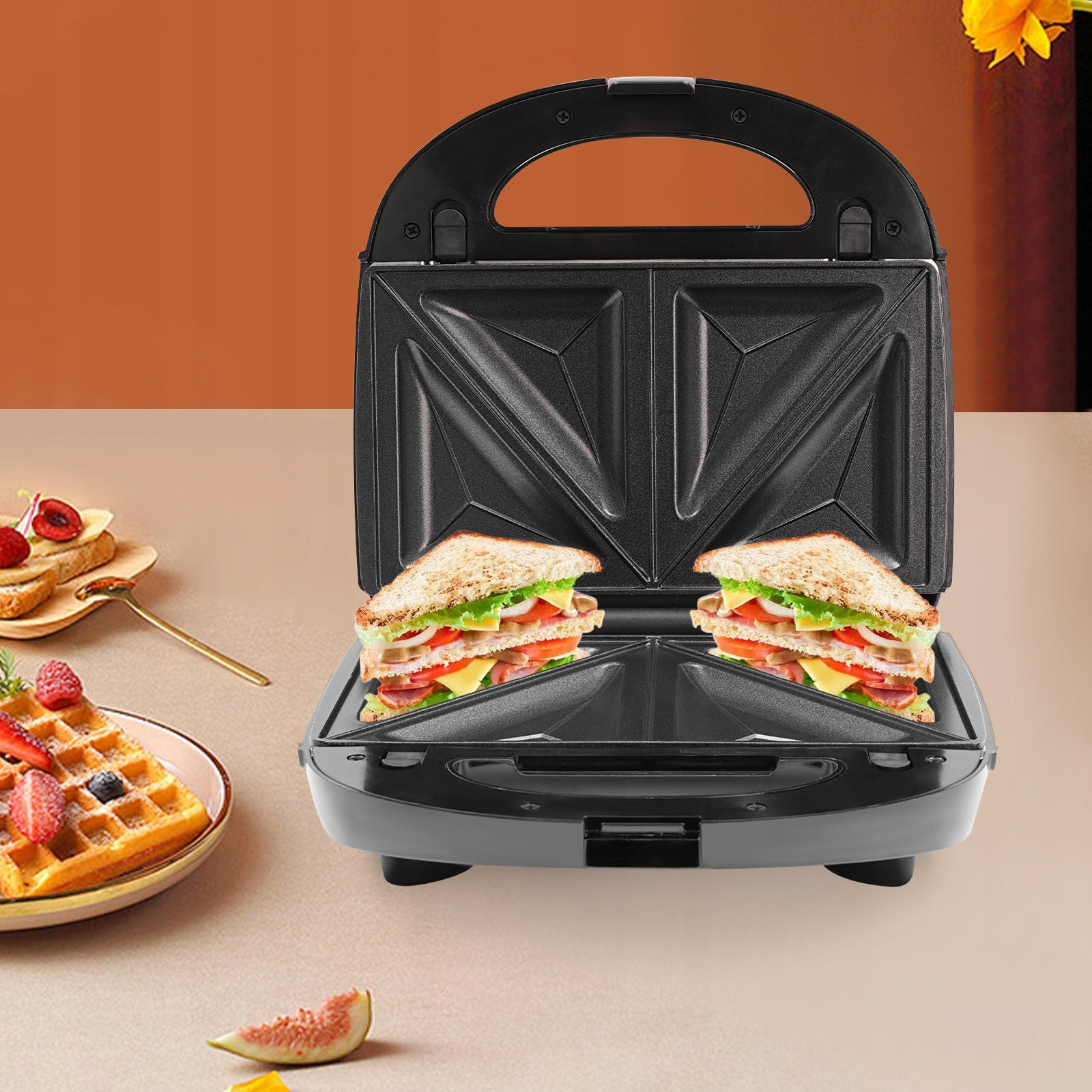 3-In-1 750W Sandwich Waffle Maker Sandwich Maker Electric Kan Machine Brand no brand