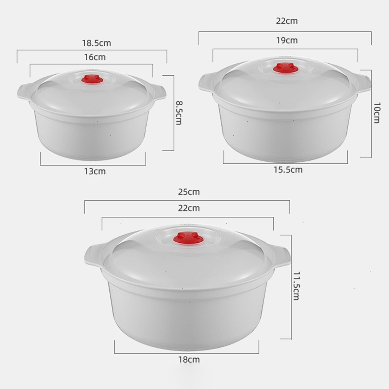 3 Microwave Bowls with Lids, Soup Bowls, Cereal Bowls, Multi purpose Brand no brand