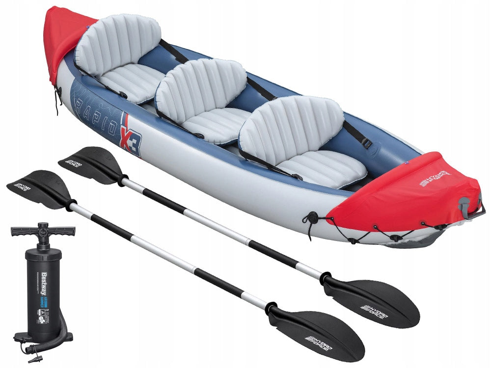3-PERSON HYDRO-FORCE RAPID BESTWAY INFLATABLE KAYAK + ACCESSORIES Manufacturer code 65132