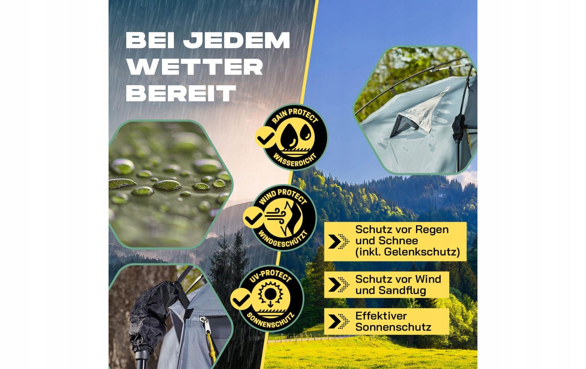 3 Person Pop Up Tent FOLDING IN 10 SEC. Lumaland green Number of people 3