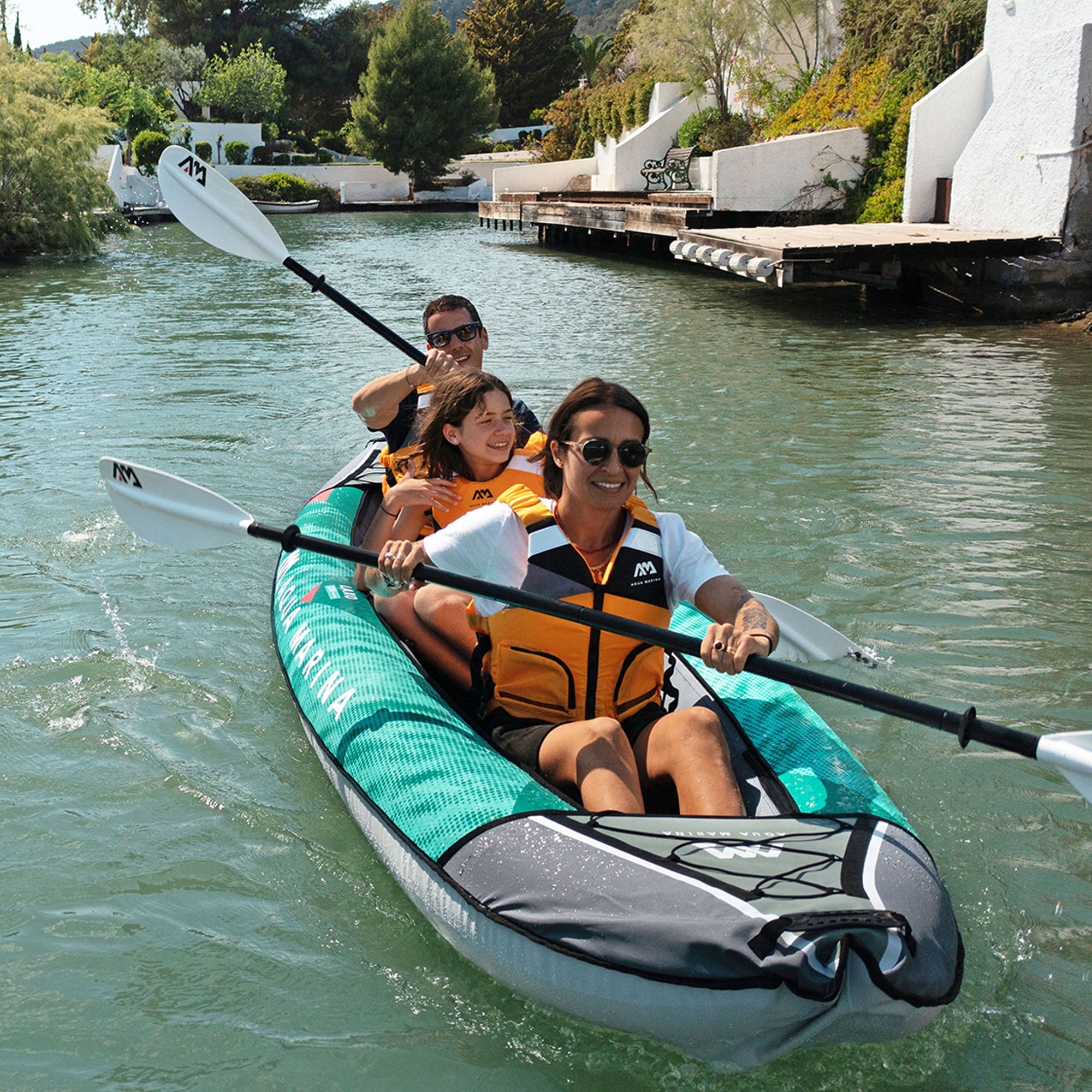 3-Person Pumped Kayak Aqua Marina Laxo Recreational Kayak 12'6" OS Model Laxo