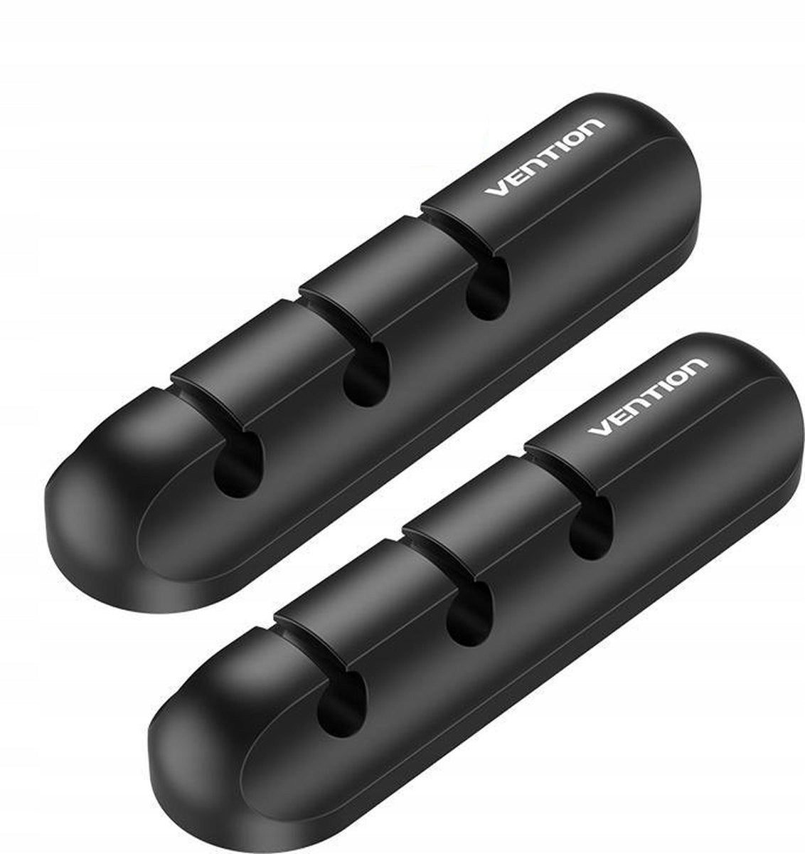 3-Port Cable Organizer Vention 2pcs Black