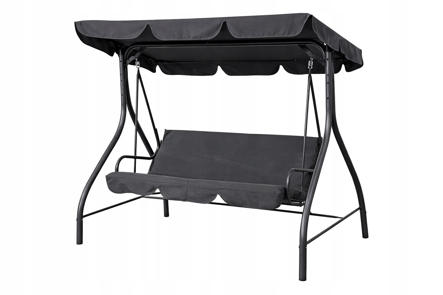 3 Seater Garden Swing Tokyo Anthracite Corciano Rocking Bench Seat length 48 cm