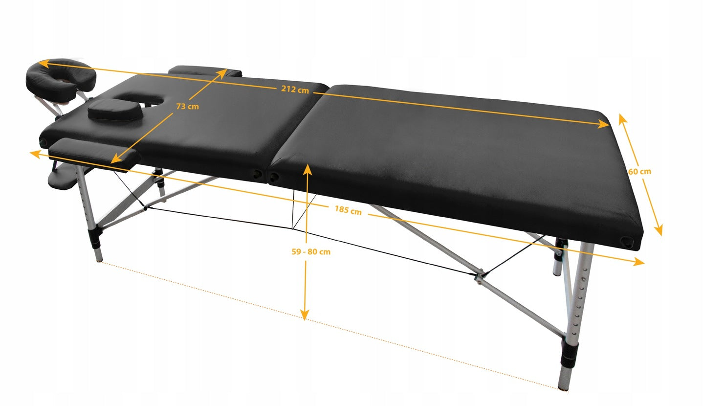 3-Seg Massage Table Portable Folding Aluminum Cosmetic Bed Couch Kind folding table