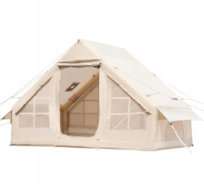 3 X 2,2 X 1,9 M INFLATABLE CAMPING TENT FOR 4 - 6 PEOPLE BEIGE OXFORD Manufacturer code NADMUCHIWANY NAMIOT 4 - 6 OSOBOWY BEŻOWY