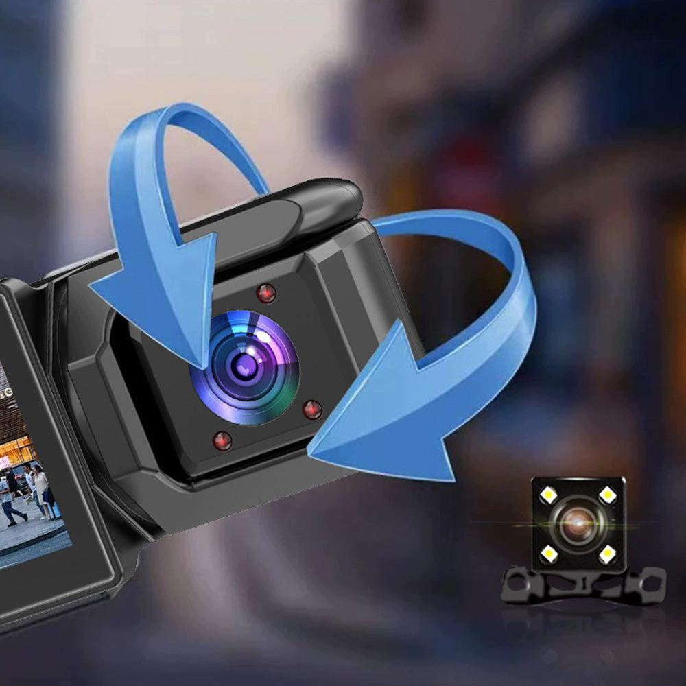 3-channel dash cam, with front-to-back camera and 1080P interior Brand no brand