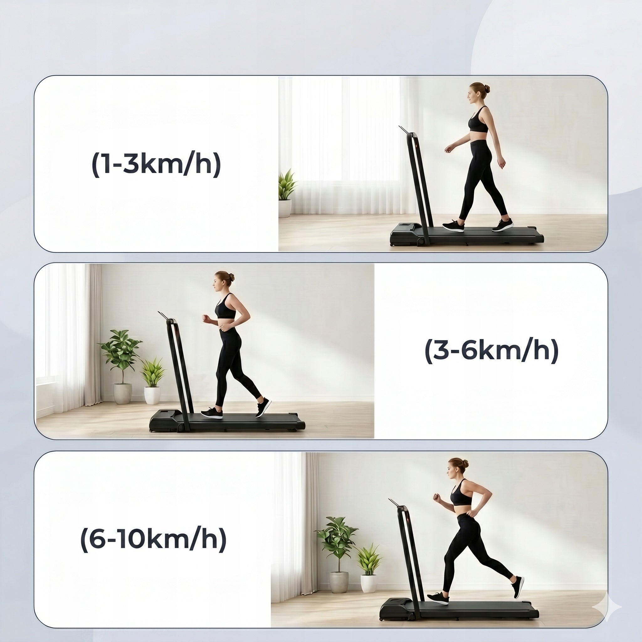 3-in-1 Electric Treadmill for Walking and Running with Remote Control Kind electric