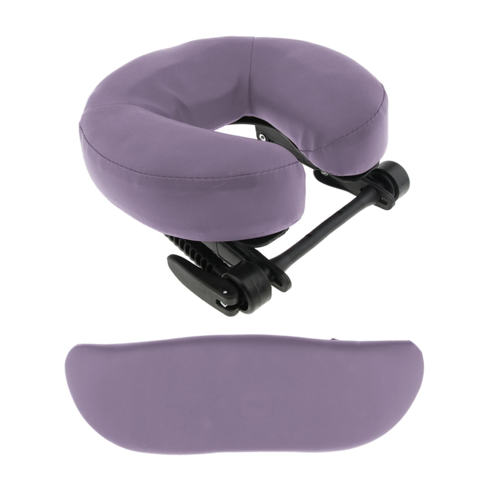3 in 1 Massage Table Face Cradle Cushion Adjustable Hanging Arm Rest Violet Color multicolor