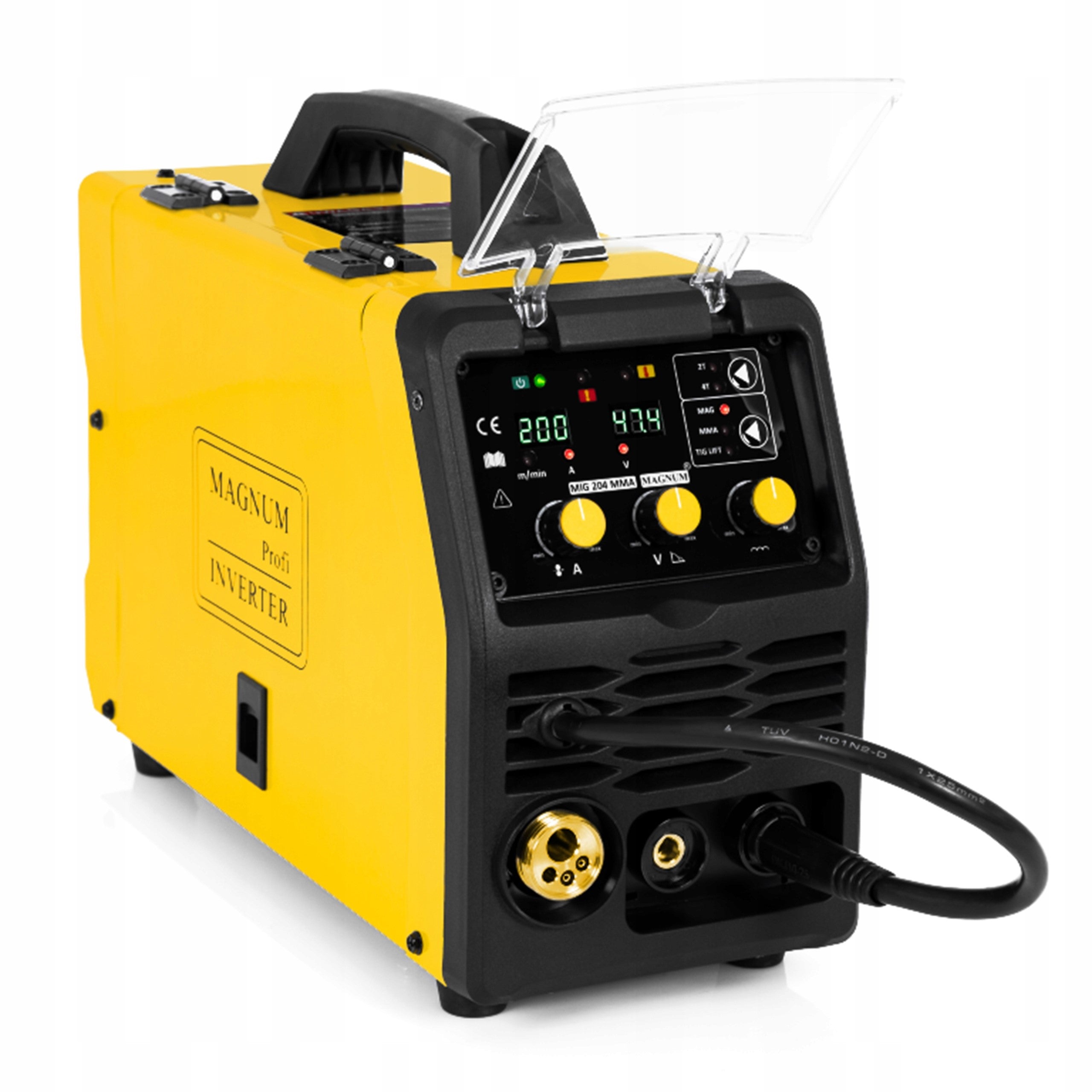 3-in-1 Welder MAGNUM MIG MAG 204 MMA 230V 200A TIG LIFT 2T/4T ARC FORCE IGBT Manufacturer code U MI 204MMA
