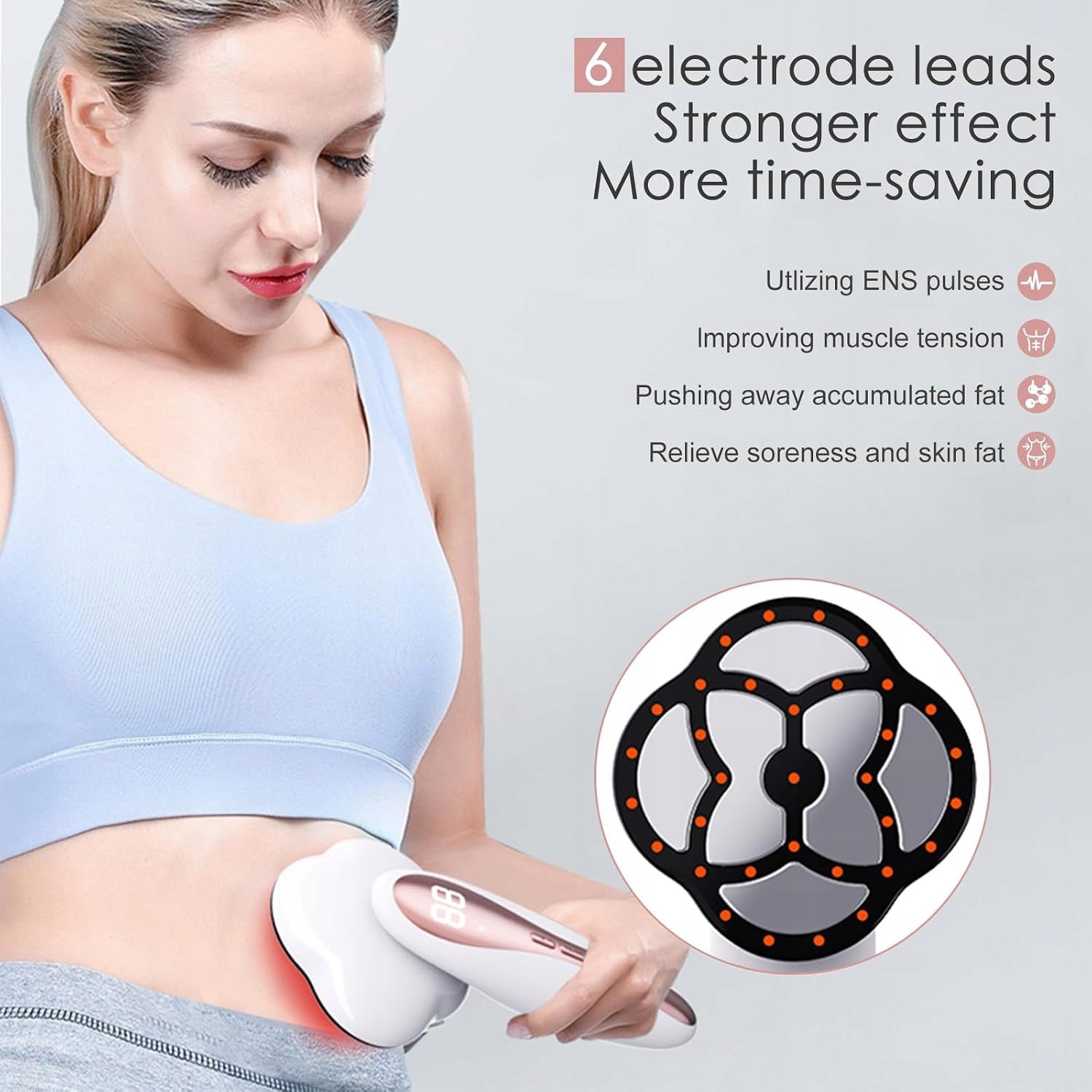 3-in-1 Wireless Handheld Anti-Cellulite Massager for Waist, Belly, and Buttocks Brand no brand