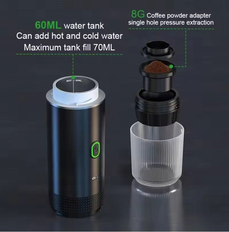 3-in-1 Wireless Portable Coffee Maker – Capsules and Ground Coffee EAN (GTIN) 5907080501838
