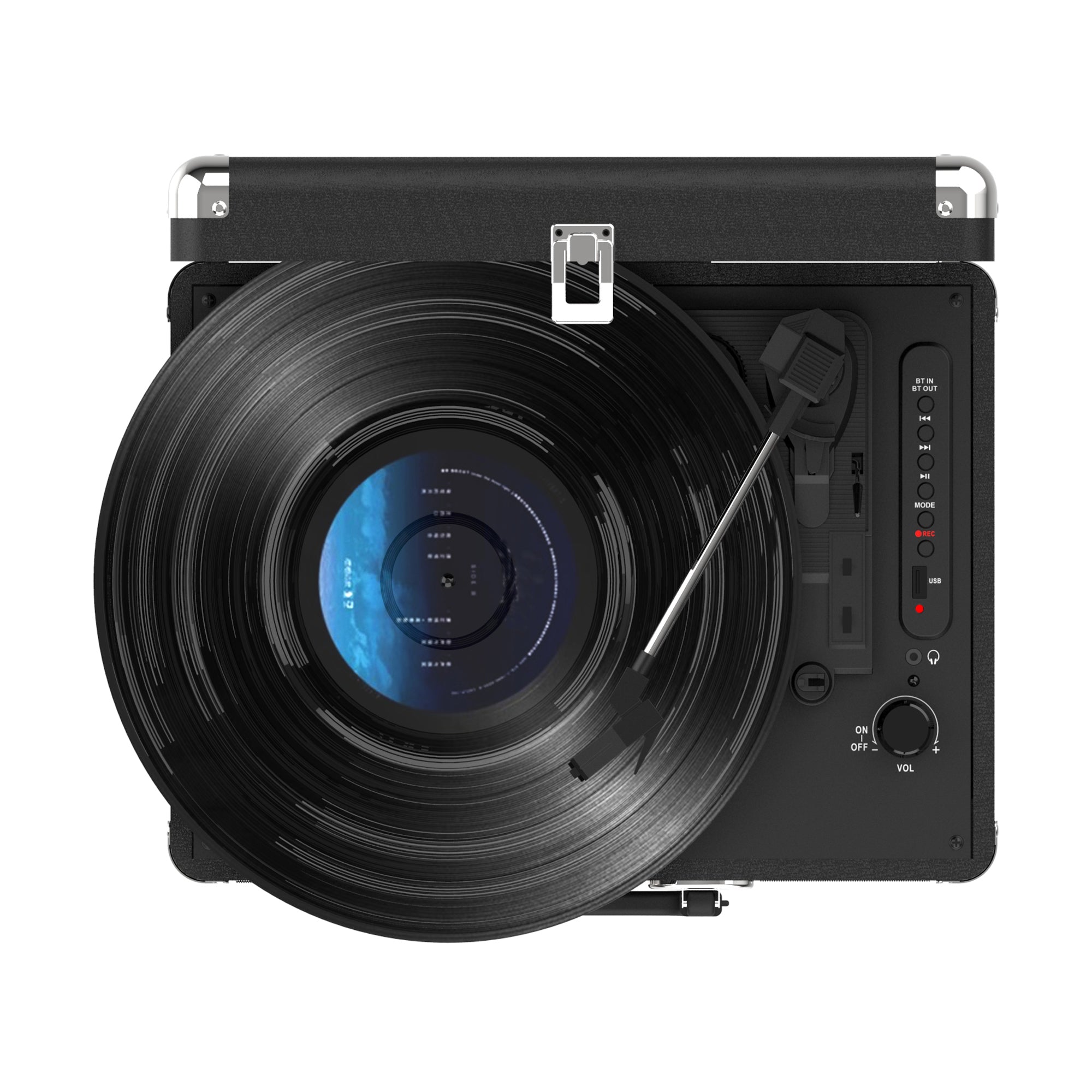 3-speed TURNTABLE AKAI ATT-18BT BUILT-IN BLUETOOTH SPEAKERS AUX IN RCA Packaging status original