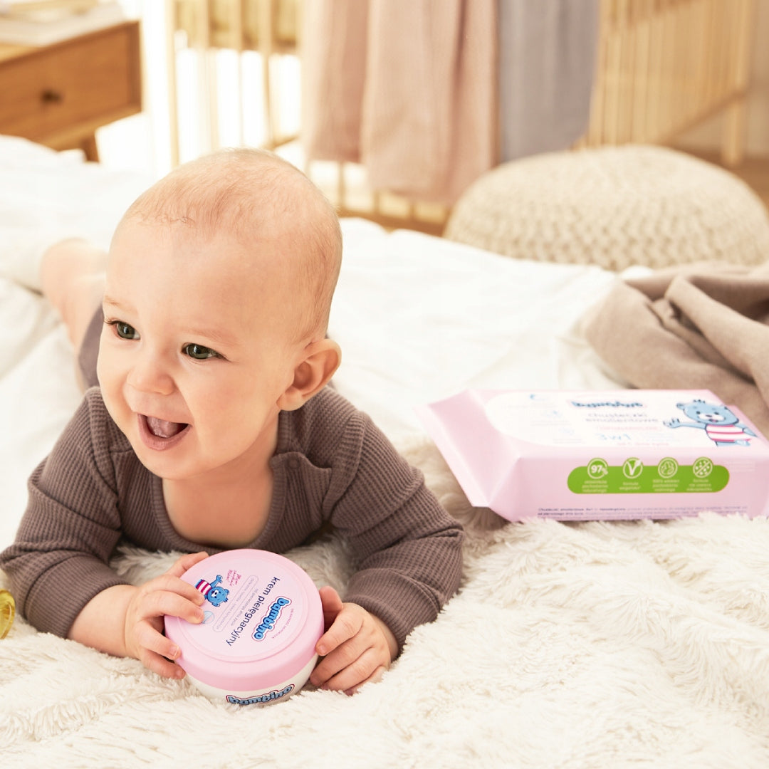 3 x BAMBINO Emollient wipes 3W1 2x57 pcs. Manufacturer code nawilżane mokre nawilżające pielęgnunjące