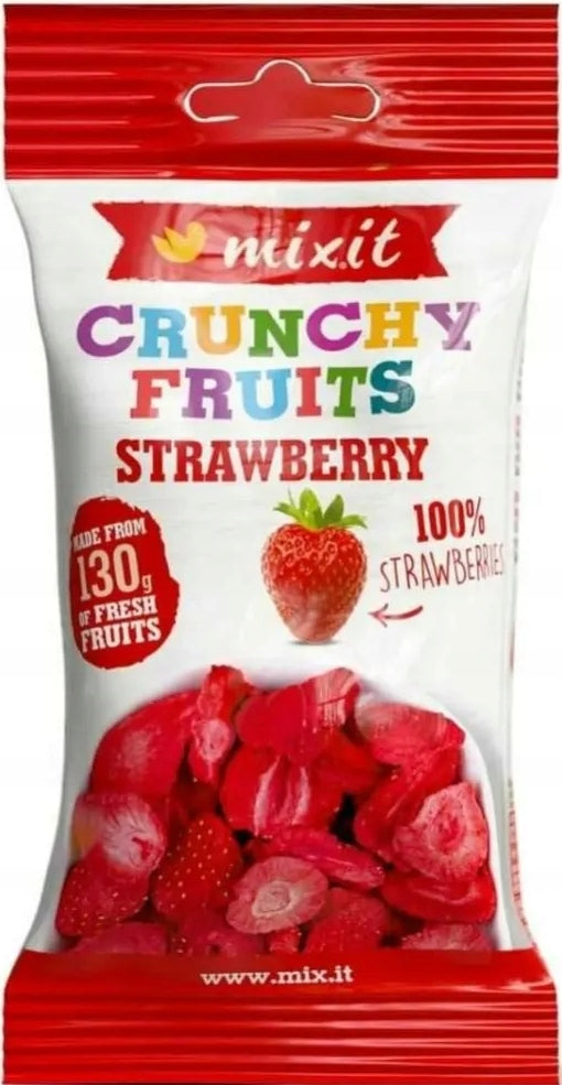 3 x Crispy Strawberry for Pockets (Freeze-dried Fruit) 13 g - Mixit Brand Mixit