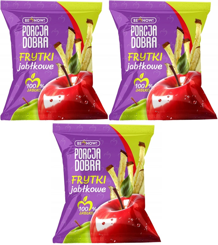 3 x NATURAL SNACK Apple FRIES Porcja Dobra 18 g without added CURKU