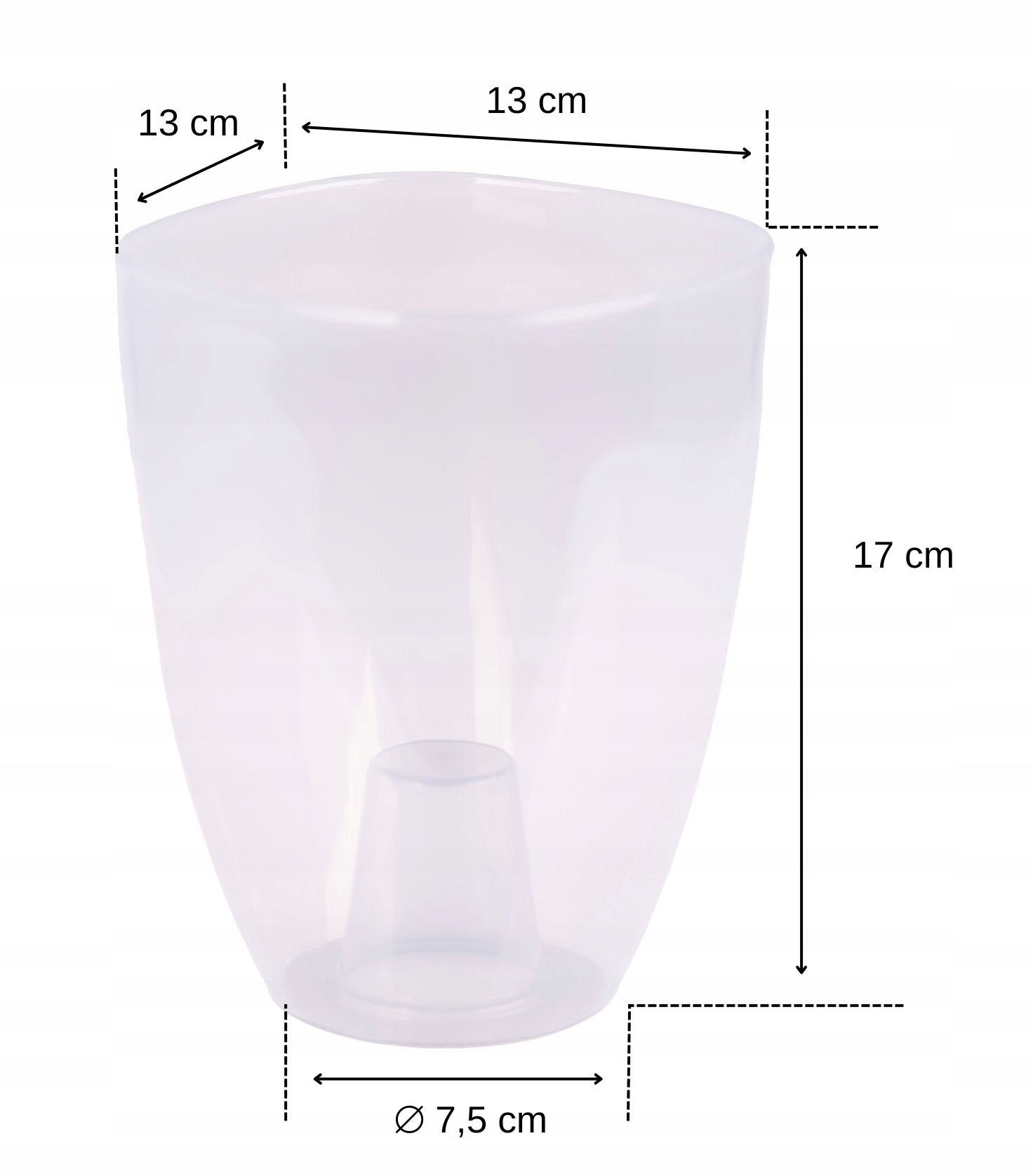 3 x ORCHID POT COVER 12CM TRANSPARENT Brand OMAGO
