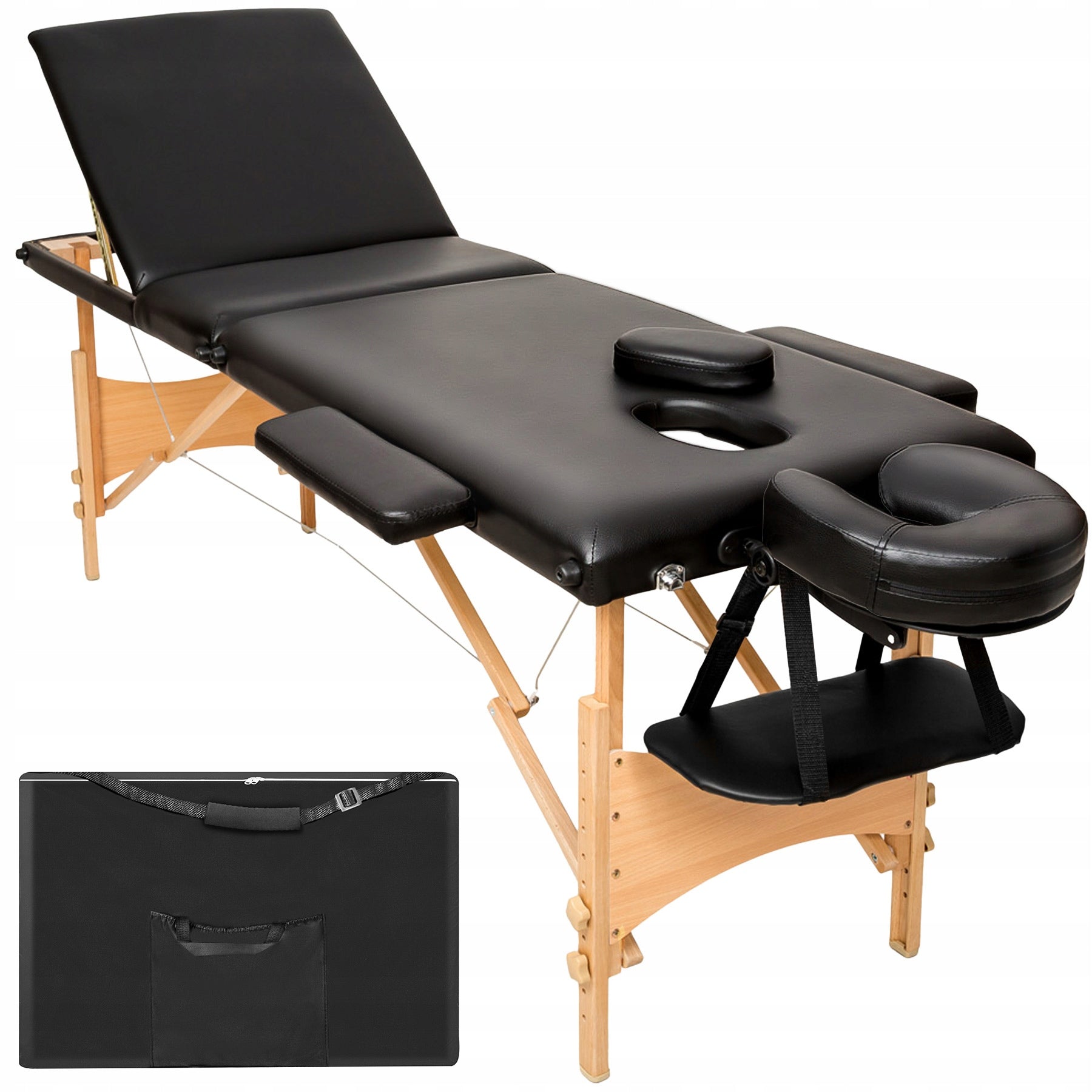 3-zone Daniel massage table with upholstery and wooden frame