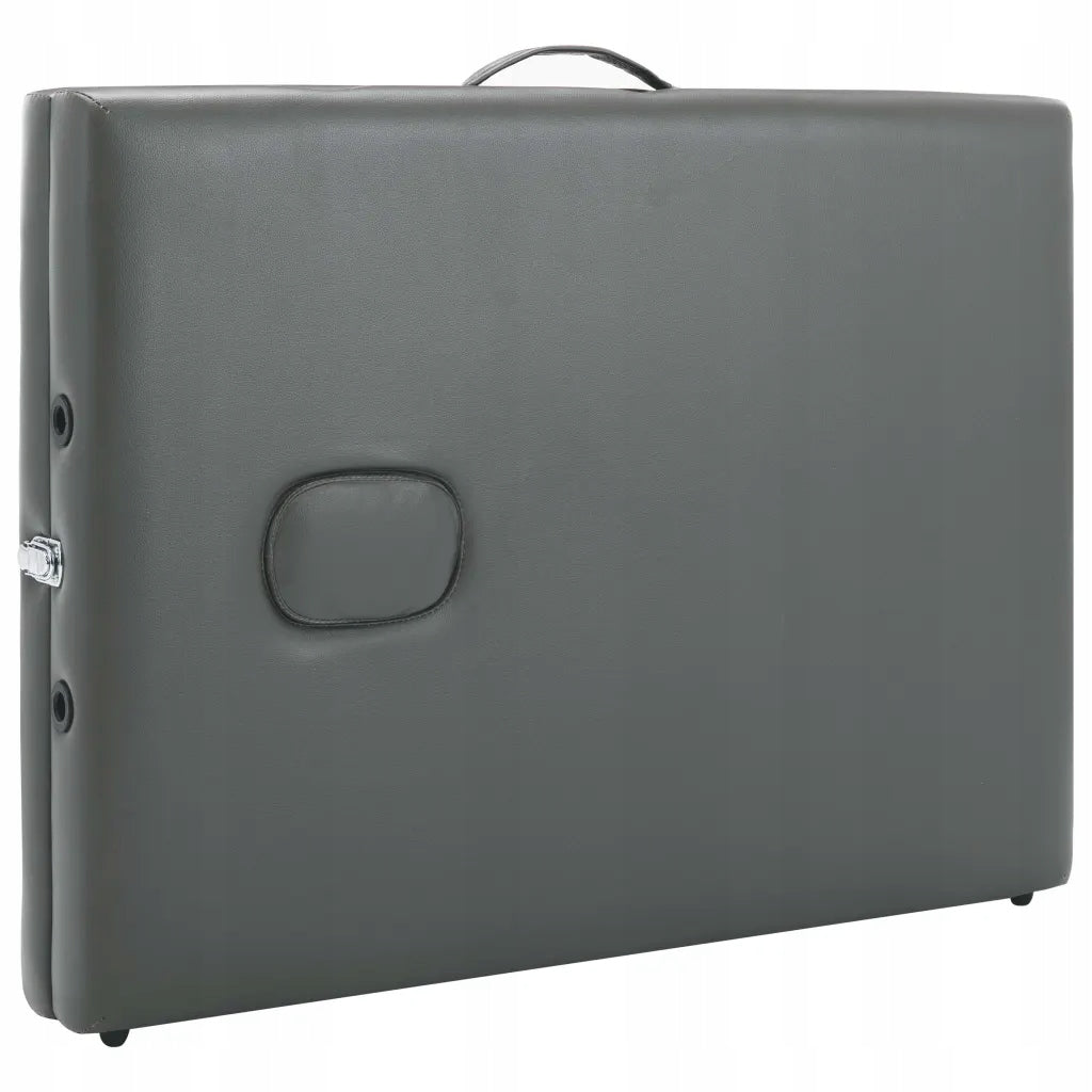 3-zone folding massage table, aluminium frame, anthracite, 186x6 Weight 16.5 kg