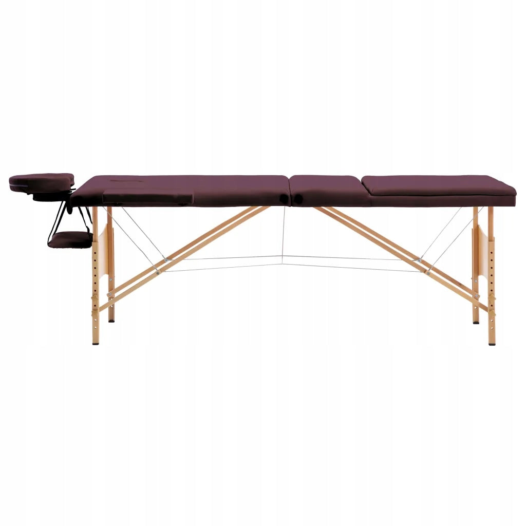 3-zone folding massage table, purple, 191x70 cm Brand no brand