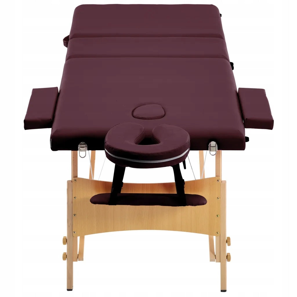 3-zone folding massage table, purple, 191x70 cm Manufacturer code 5907217428816