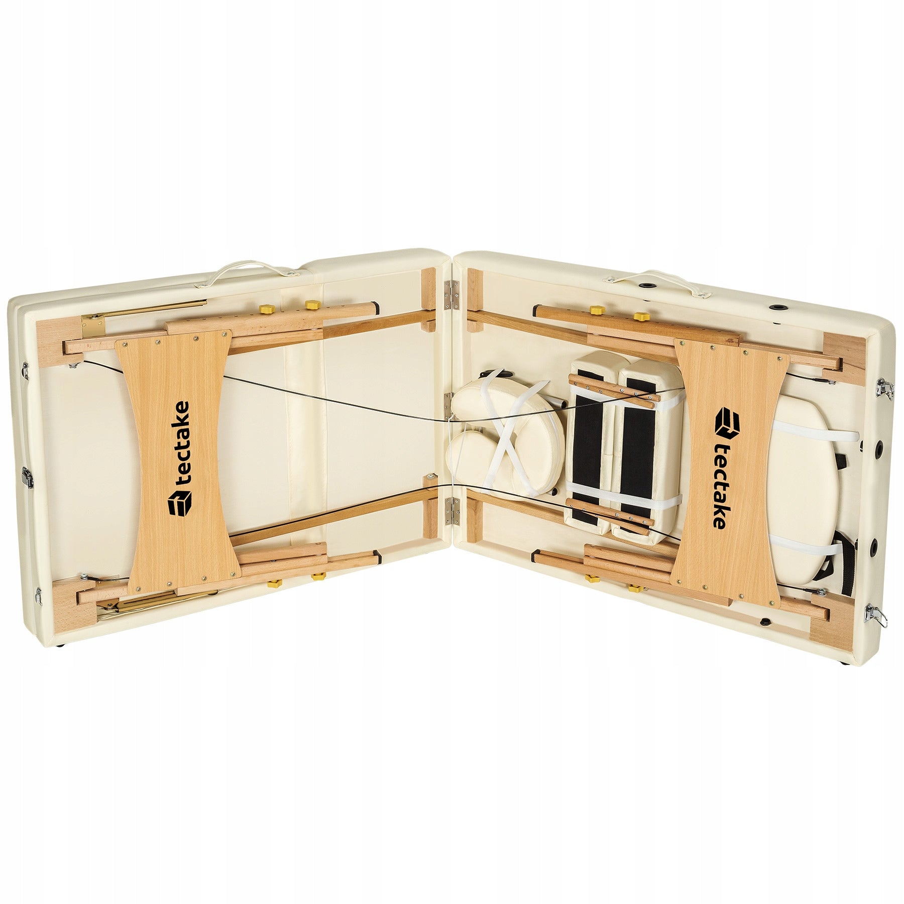3-zone massage table -set with padding 10 cm Frame material wood