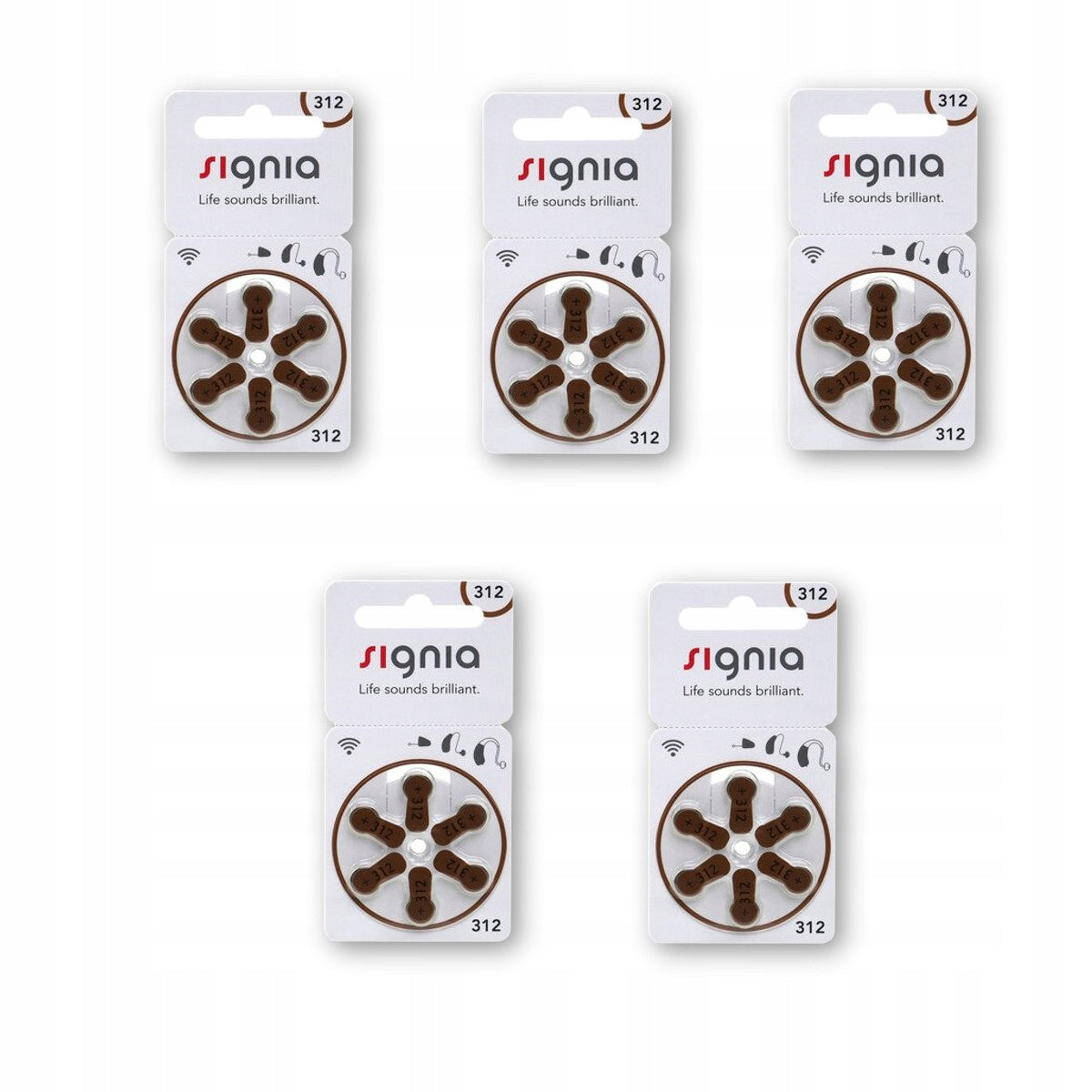 30 x 312 Signia PR312 PR41 batteries for hearing aid