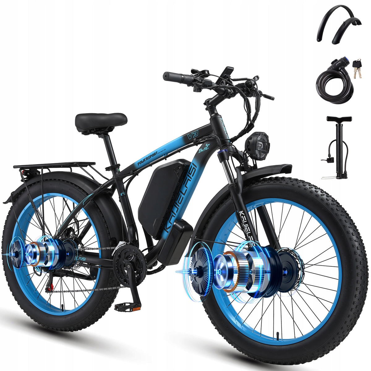 3000W 26''Electric Vehicles KAIJIELAISI V3 48V23AH 55km/h 100km 21speed