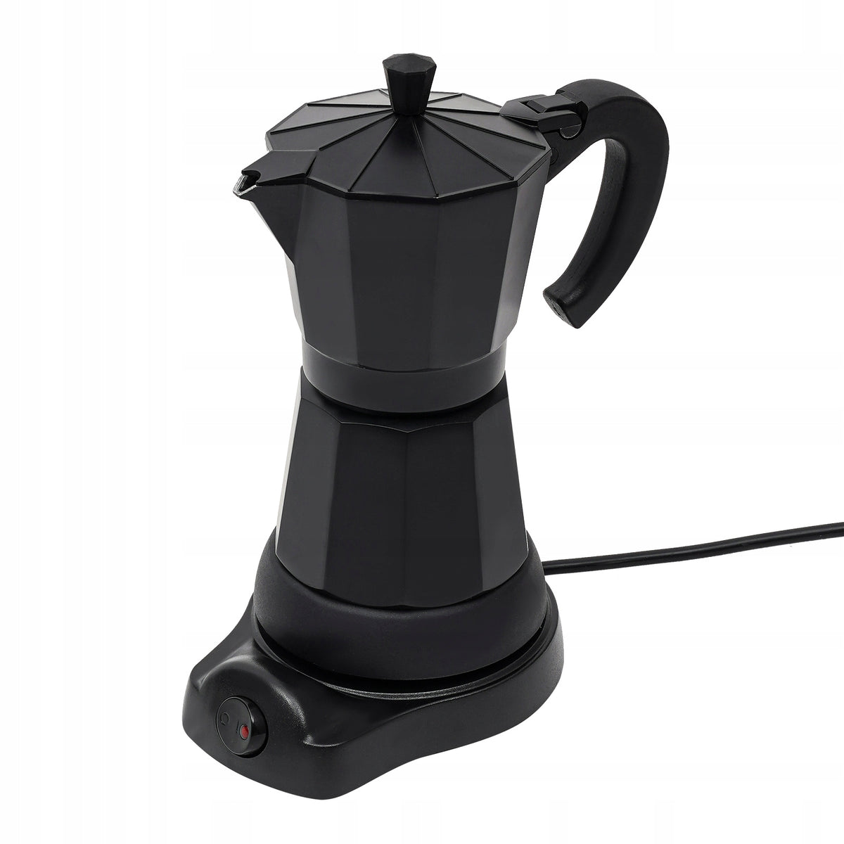 300ml Electric Coffee Maker Moka Pot with Base 480w Black for Most Coffee
