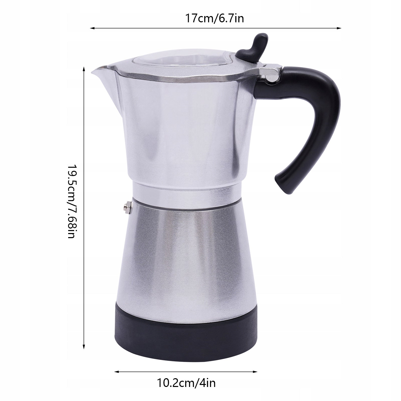 300ml Silver Coffee Maker, 480W Espresso Maker with Base, 220V EAN (GTIN) 751591574899