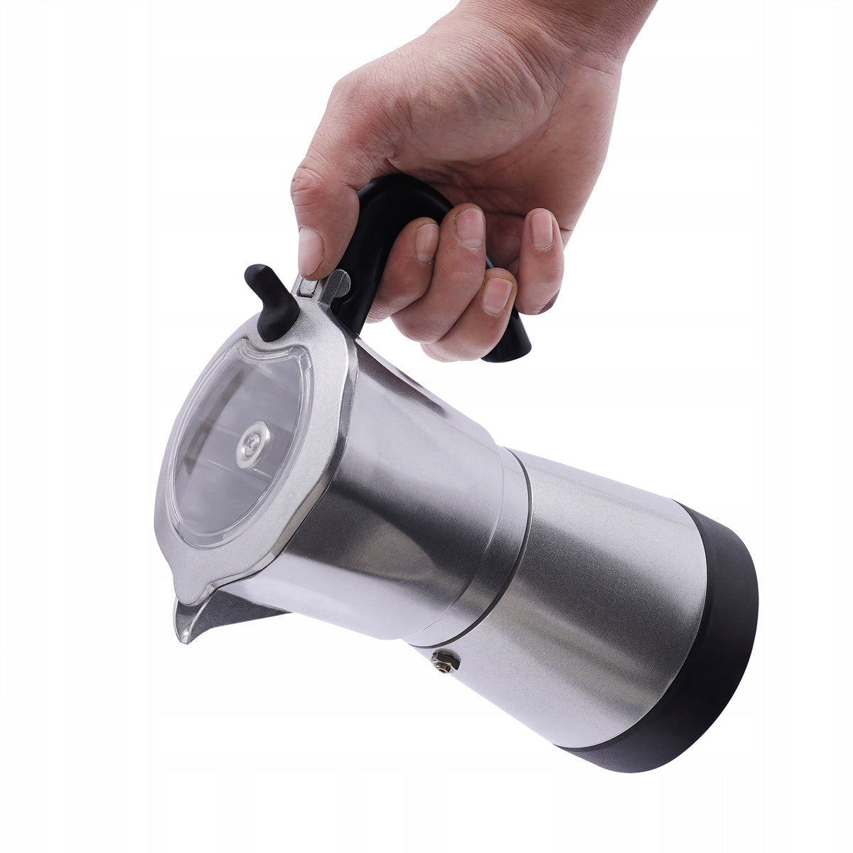 300ml Silver Coffee Maker, 480W Espresso Maker with Base, 220V