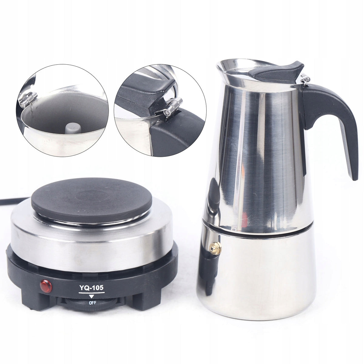 300ml Stainless Steel Italian Espresso Machine,Mocha Coffee Pot Brand no brand