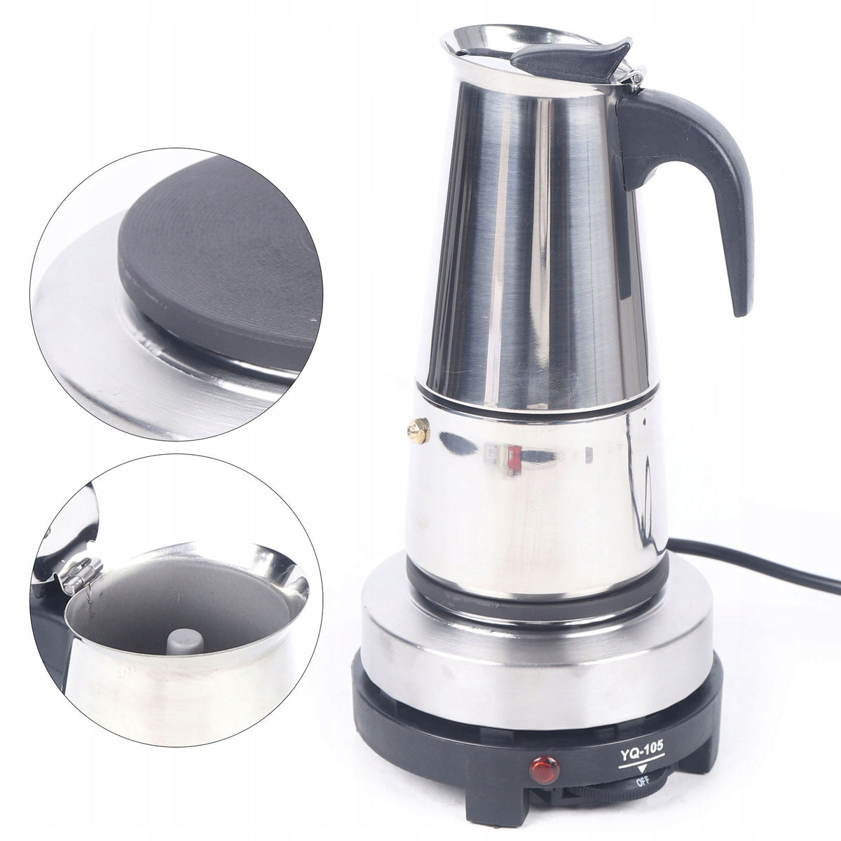 300ml Stainless Steel Italian Espresso Machine,Mocha Coffee Pot Manufacturer code 747495880549