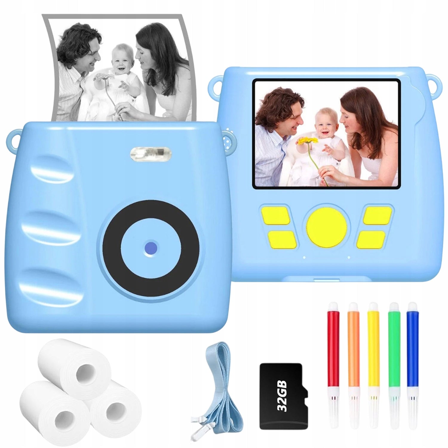 30MP 1080P DIGITAL CAMERA WITH BATTERY 1000MAH SCREEN 2.4" FOR KIDS TOY