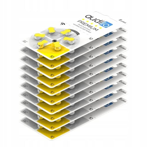 30x Audilo Premium Hearing Aid Battery Size 10 PR70 Manufacturer of a medical device Audilo