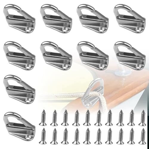 316 STAINLESS STEEL FENDER HOOKS FOR CARAVAN MOTORHOME BOAT 10 PCS Brand no brand