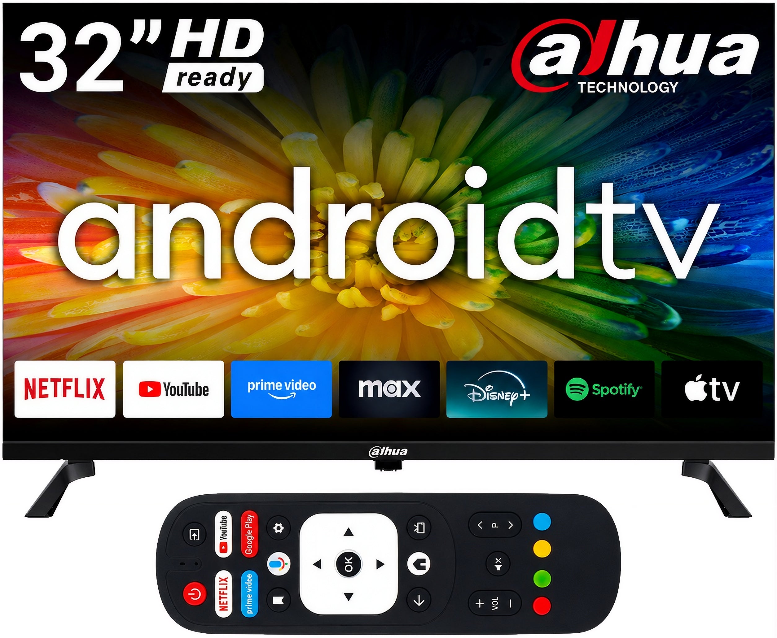 32 inch Smart TV WiFi Android TV HD Ready Dolby Frameless Dahua