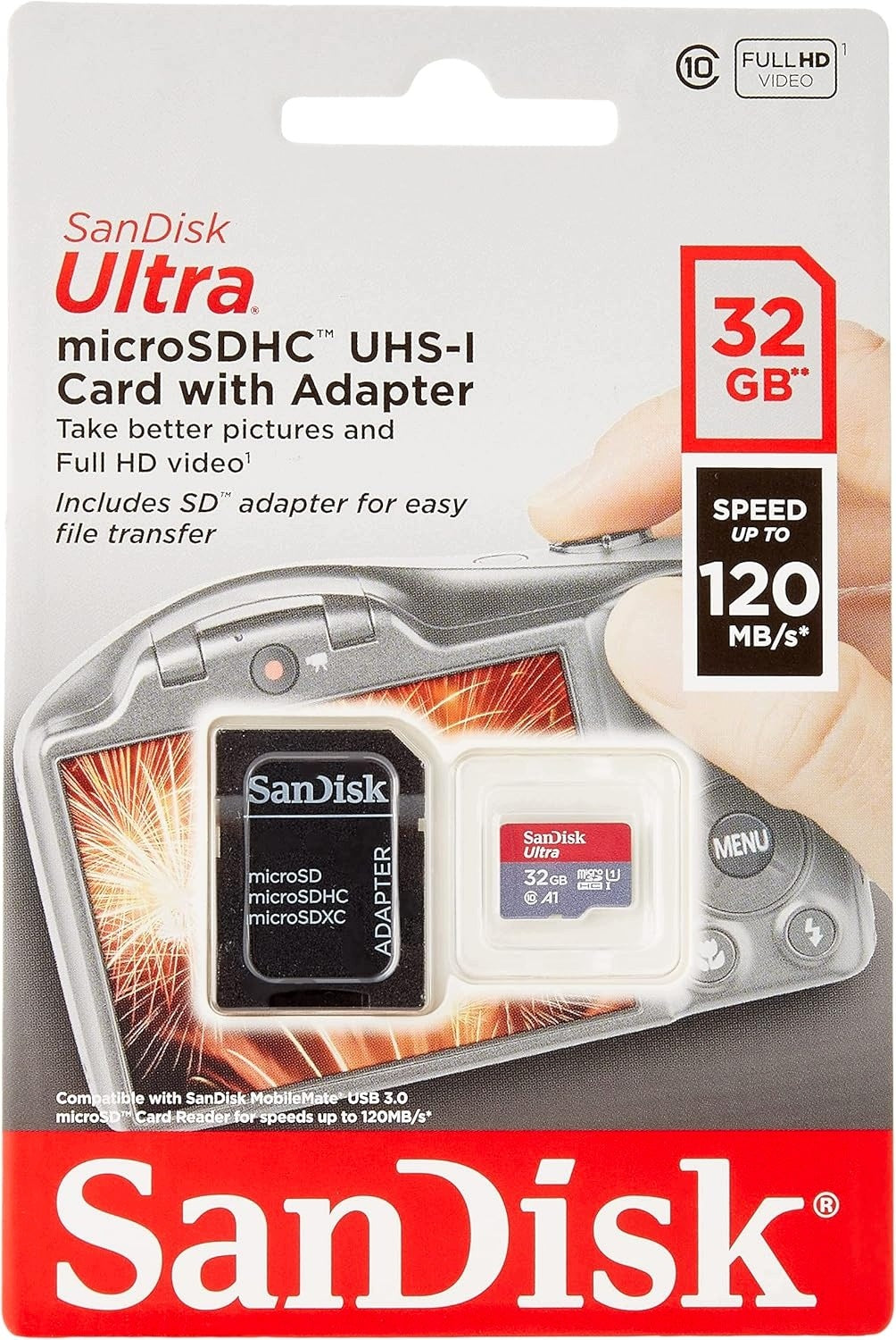 32GB MICROSDHC MEMORY CARD WITH SD A1 120MBPS CLASS 10 UHS AND Manufacturer SD
