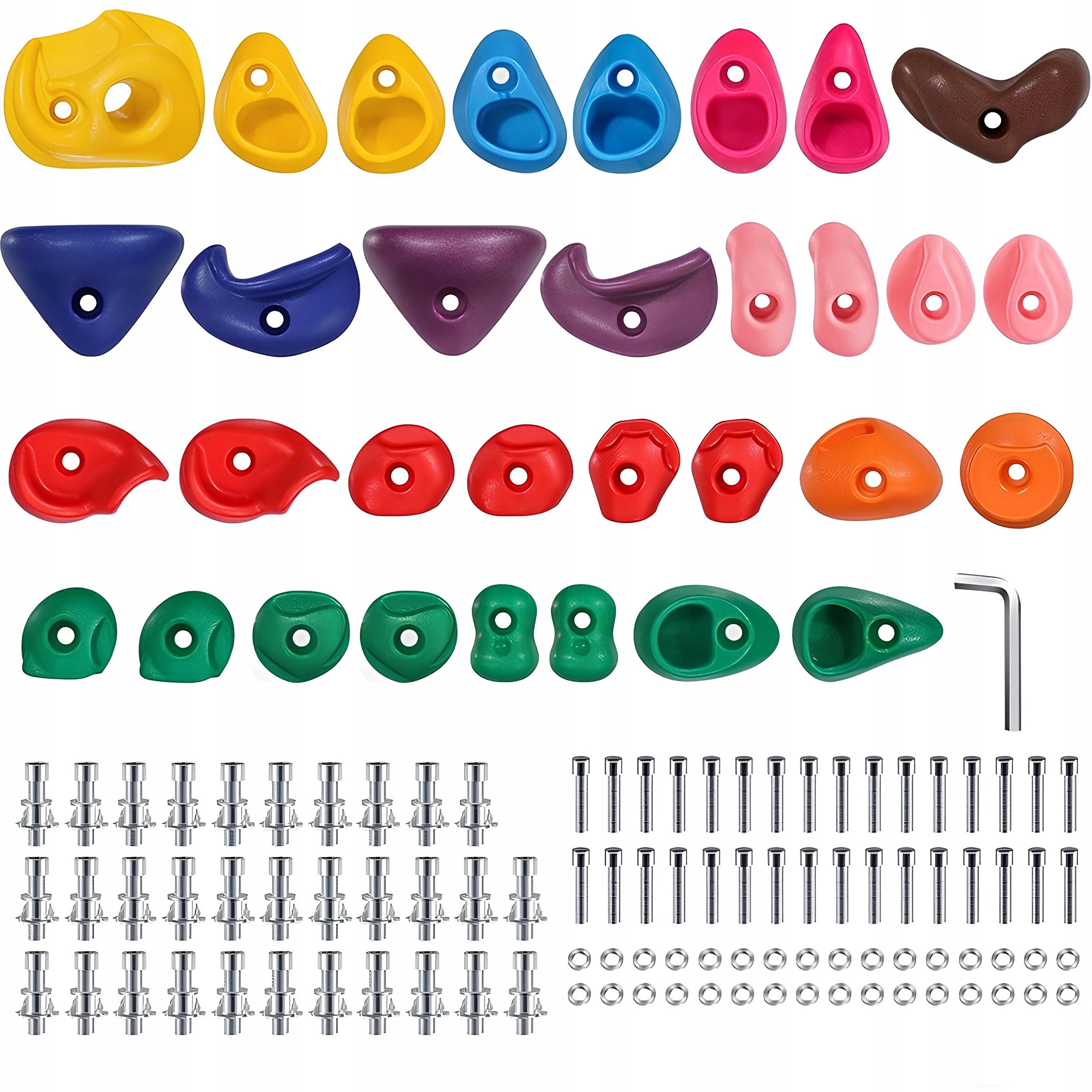 32PCS HANDLES VARIOUS STONES FOR CLIMBING WALL CLIMBING GARDEN MIX