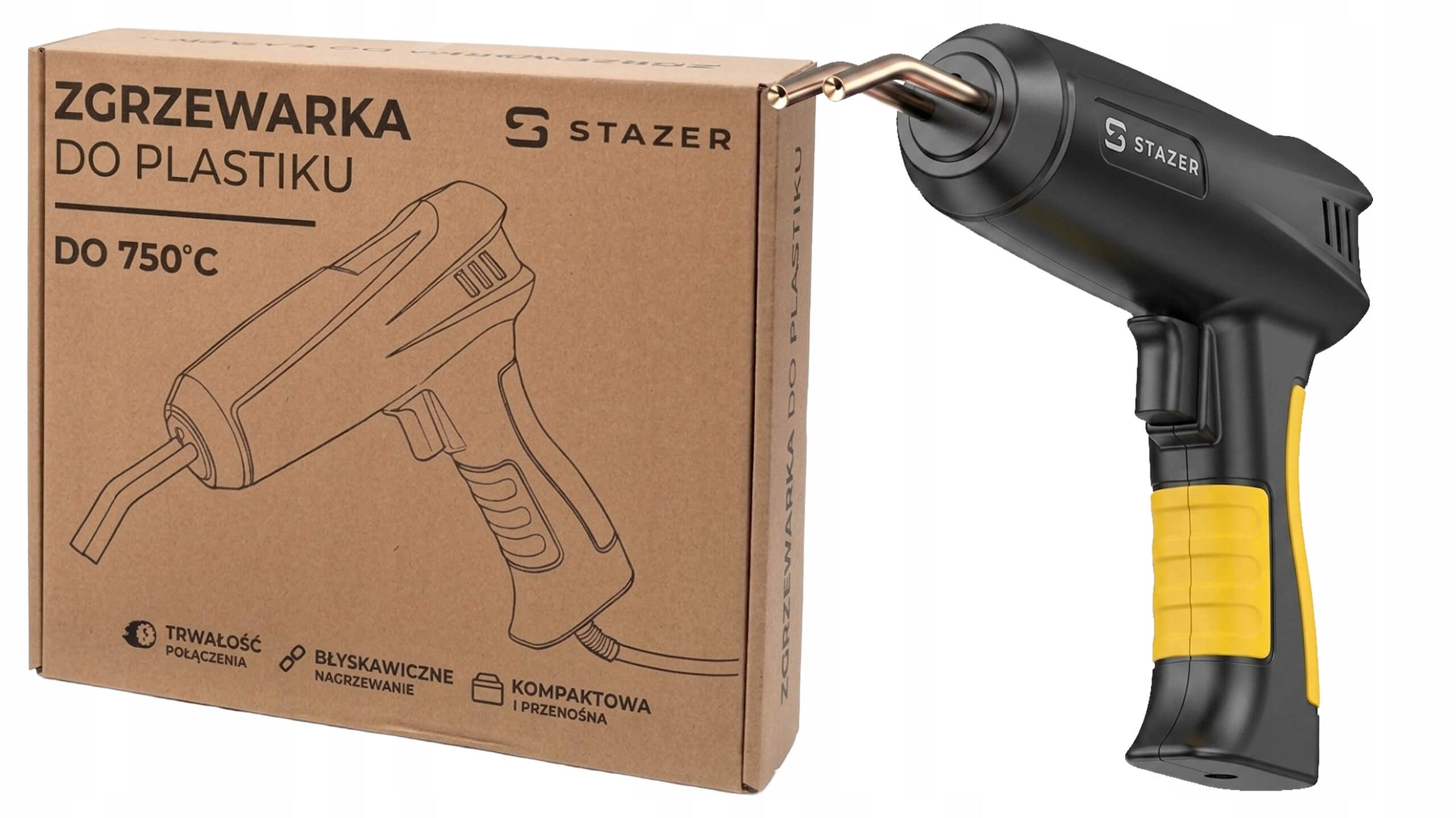 Plastiko litavimo aparatas, 150 W, su segtukų priedais
