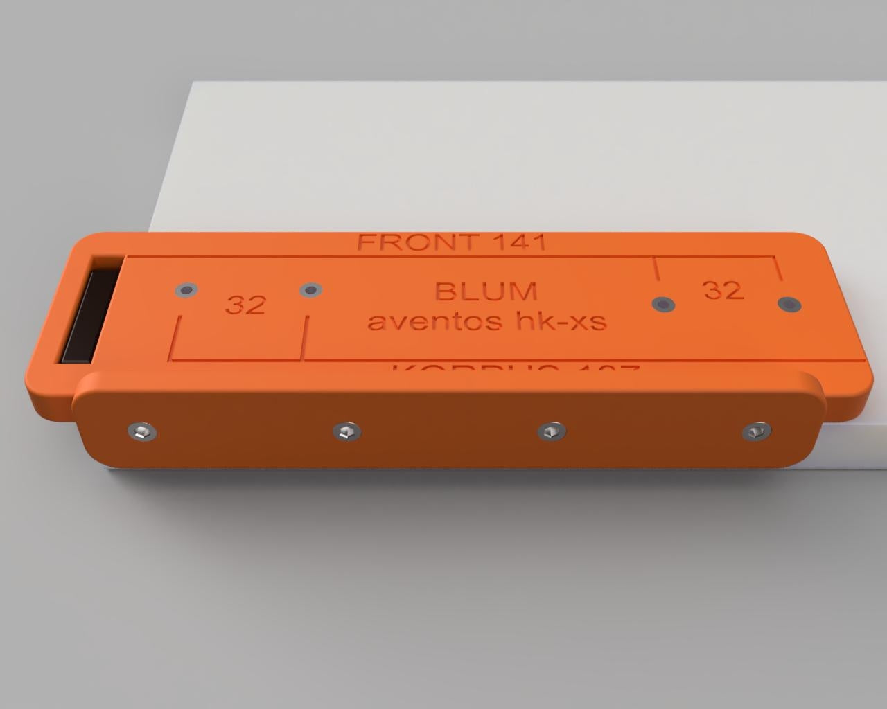 Universalus BLUM AVENTOS HK-XS furnitūros šablonas – fasadui ir korpusui