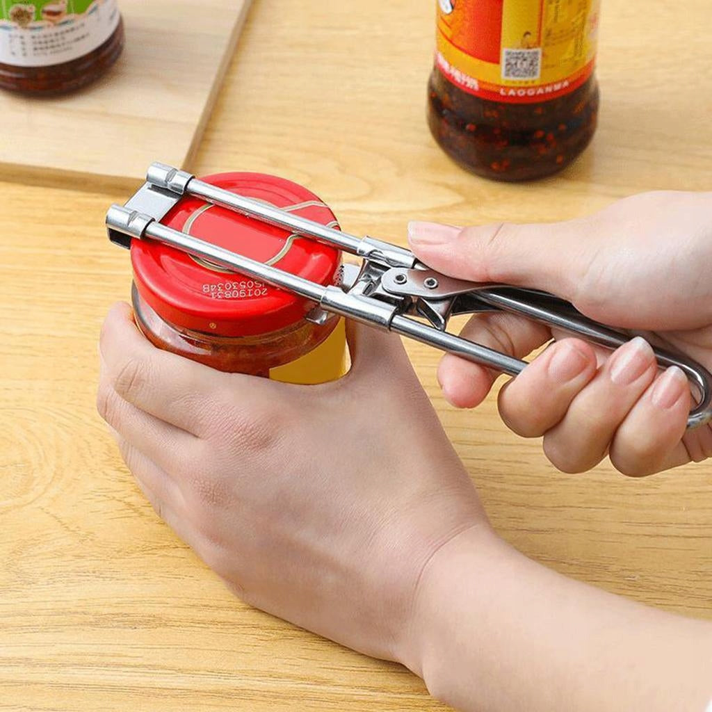 Stainless Manual Jar Opener Can Lid Opener Adjustable Jar Cover Remover