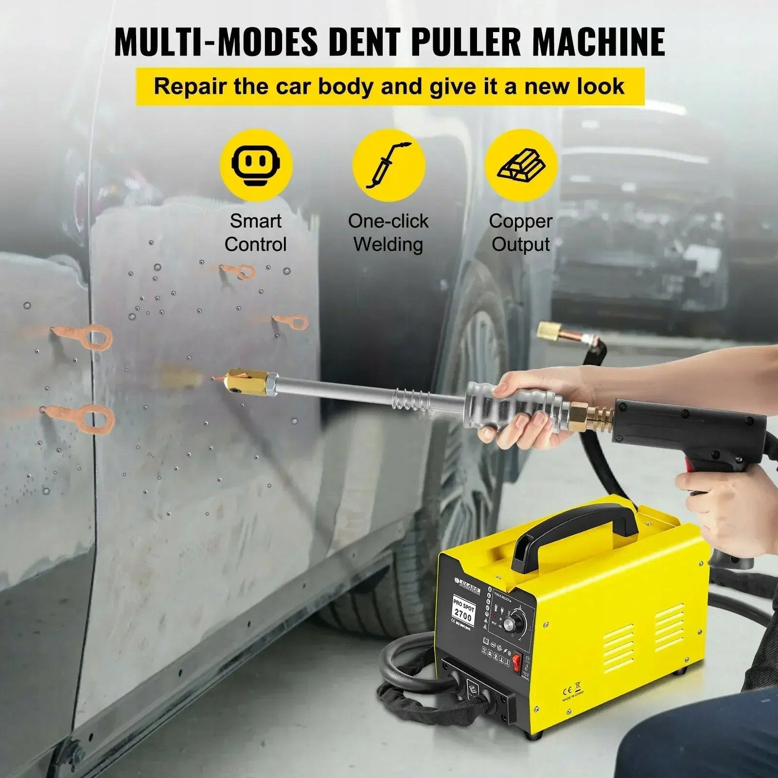 3500A 6 Mode Spot Welder Stud Welder Puller Dent Repair Kit (GYS2600) Manufacturer code 8BJXFJGYS2600JINZHOU