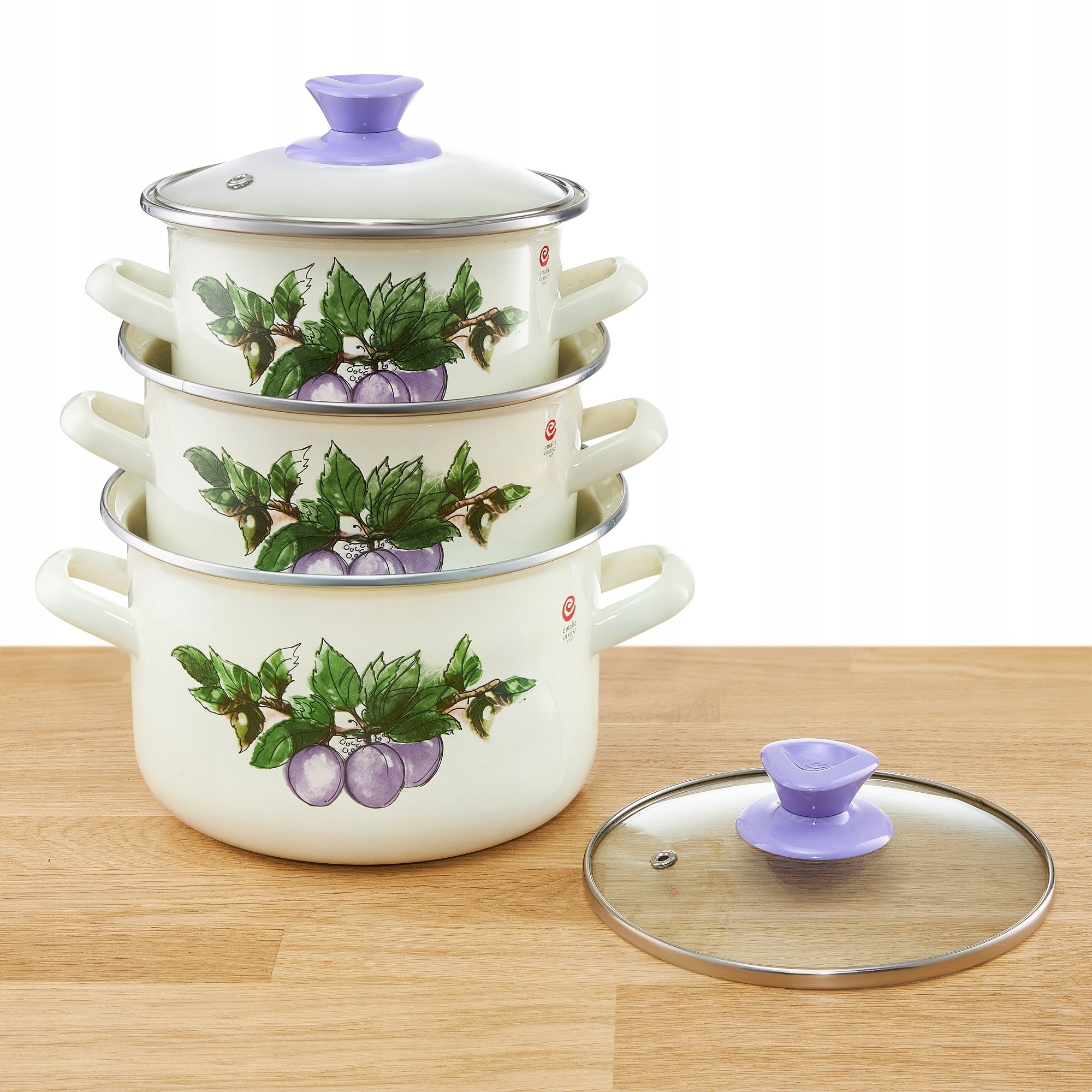 35245 Set of pots Emalia Olkusz Plum 6 el. Brand Emalia Olkusz