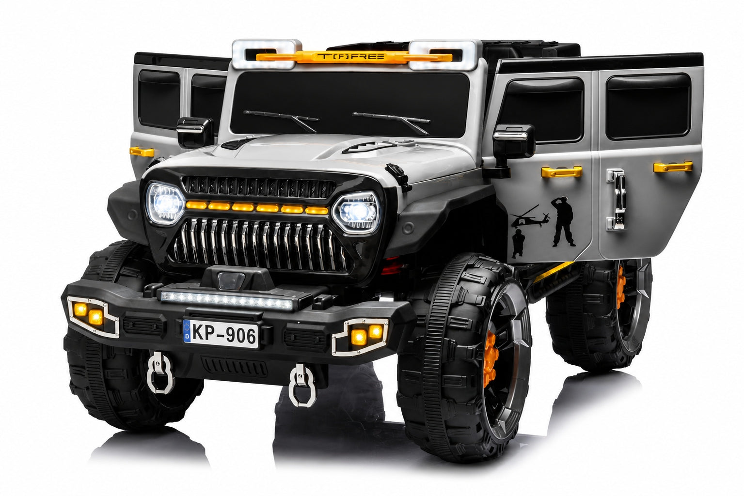 LARGE JEEP 4x4 XXL FOR CHILDREN'S BATTERY EVA PILOT LED MP3 EVA PREMIUM