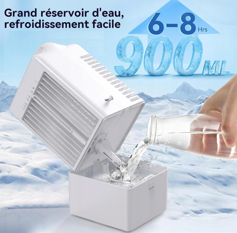 36 dB Portable Mini Air Conditioner, Quiet and Quiet, Portable 3-Speed Dominant color white